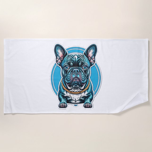 Serviette De Plage Chiffre de taureau français (Devant)