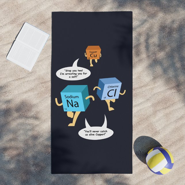 Serviette De Plage Chimie amusante Science de table périodique (Créateur téléchargé)