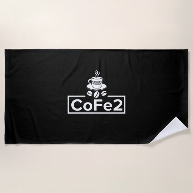 Serviette De Plage Chimie Enseignant Louveur de café (Devant)