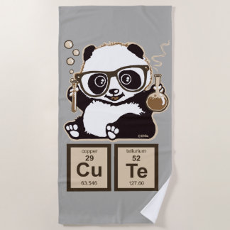 Serviette De Plage Chimie panda découvert mignon