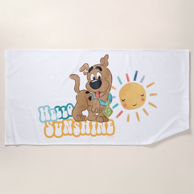 Serviette De Plage Chiot Scooby-Doo "Bonjour soleil" (Devant)
