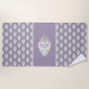 Serviette De Plage Chouette Oracle Pastel Purple