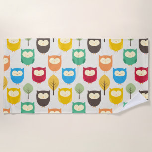 Serviette De Plage Chouettes