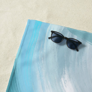 Serviette De Plage Ciel bleu et nuages Abstraits