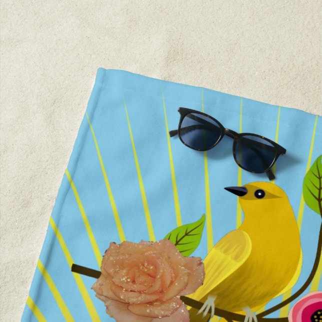 Serviette De Plage Ciel Bleu Sunshine & Dew Drops (En situation)