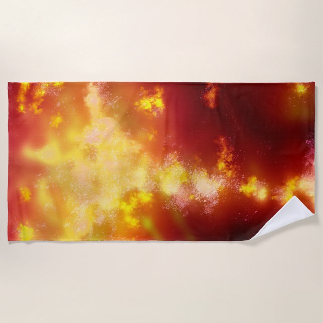 Serviette De Plage Ciel nocturne - Flamme (Devant)