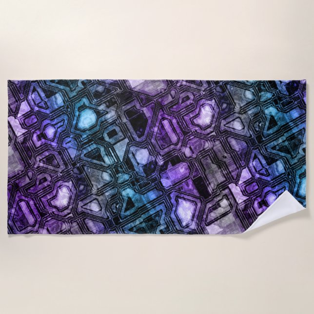 Serviette De Plage circuits de pierres précieuses - ombre astro :  (Devant)