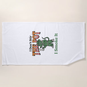 Serviette De Plage Citation de rat drôle Pot Design de gravure vintag