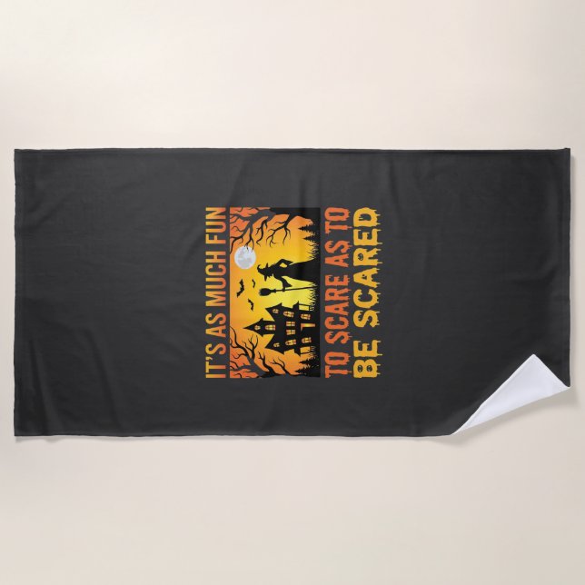 Serviette De Plage Citation de sorcière de maison hantée Halloween (Devant)