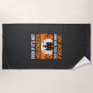 Serviette De Plage Citation drôle de maison hantée pour Halloween Gra