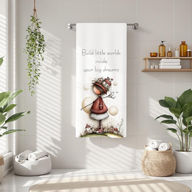 Serviette De Plage Citation Fantaisiste et Fille (Créateur téléchargé)