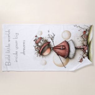 Serviette De Plage Citation fantaisiste et fille