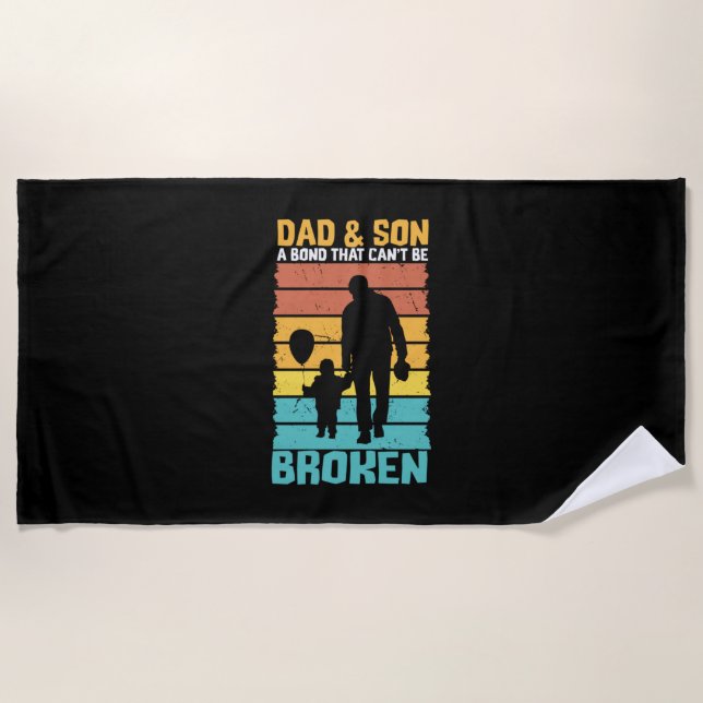 Serviette De Plage Citations grand-père | Papa Et Son Fils (Devant)