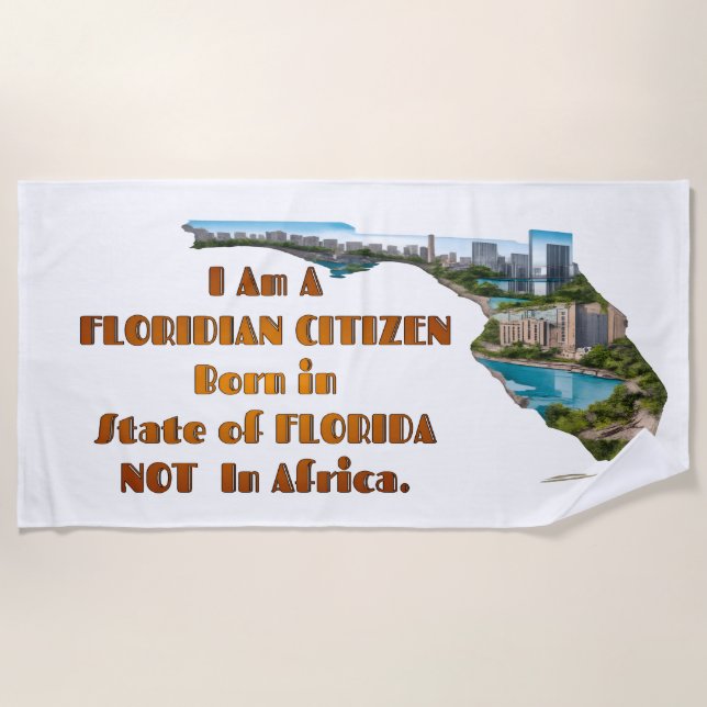 Serviette De Plage Citoyen Floridien (Devant)