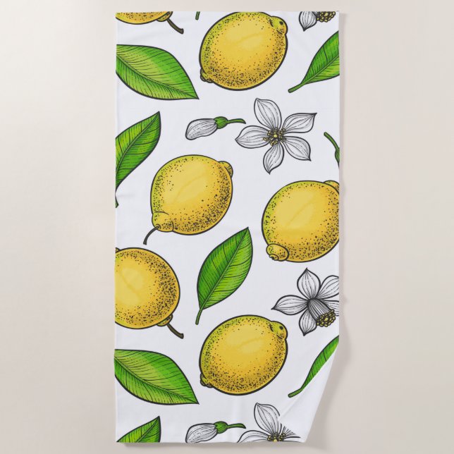 Serviette De Plage Citrons (Devant)