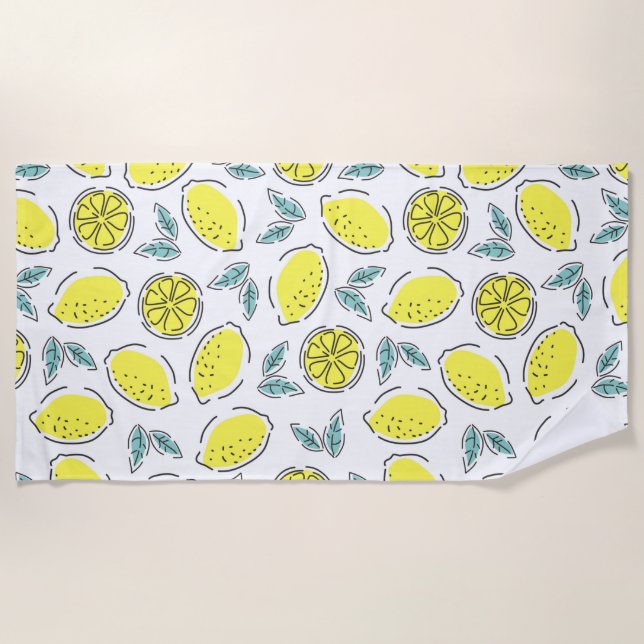 Serviette De Plage Citrons (Devant)
