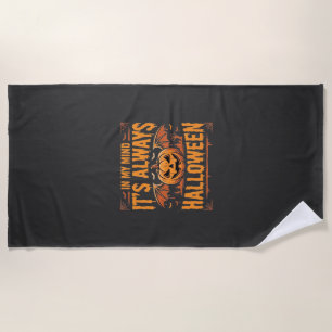 Serviette De Plage Citrouille Chauve-Souris Vector Design Halloween T