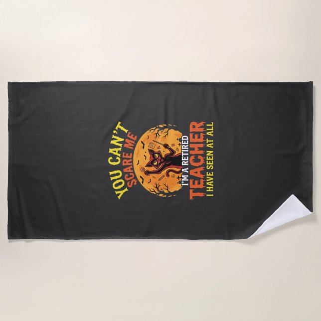 Serviette De Plage Citrouille de Halloween pour enseignant retraité D (Devant)