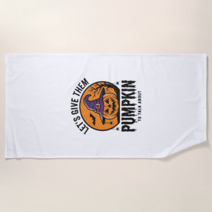 Serviette De Plage Citrouille d'Halloween Chapeau de Sorcière Drôle É