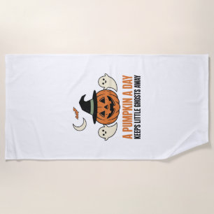 Serviette De Plage Citrouille d'Halloween Fantôme Drôle Citation Vint