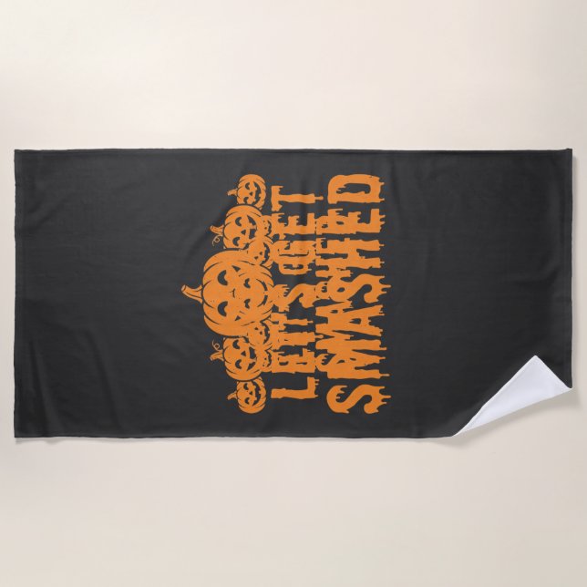 Serviette De Plage Citrouille Halloween Déchaînons-Nous (Devant)