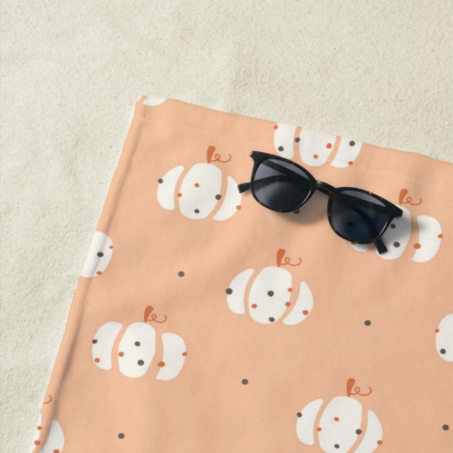 Serviette de plage Citrouille Motif Abstrait (En situation)