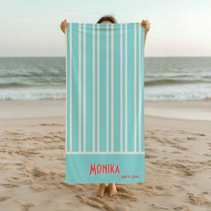 Serviette De Plage City Chic Aqua Éclairé Bridesmaitres