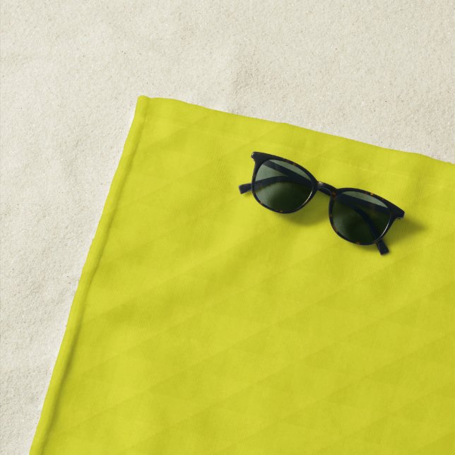 Serviette De Plage Clair néon jaune vert texturé (En situation)