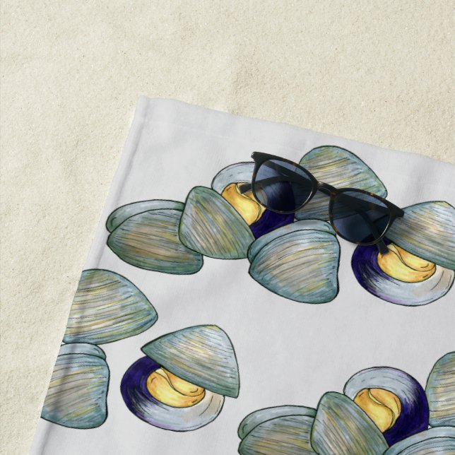 Serviette De Plage Clams Clambake Rhode Island Nouvelle-Angleterre (En situation)
