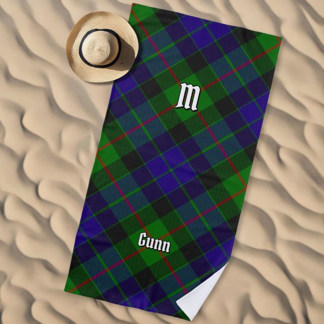 Serviette de plage Clan Gunn Tartan (Créateur téléchargé)