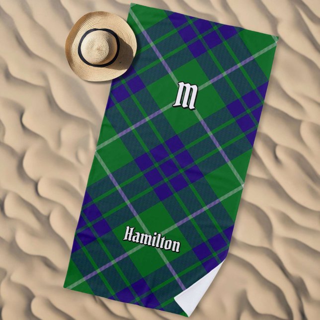Serviette De Plage Clan Hamilton Chasse Tartan Beach Towne (Créateur téléchargé)