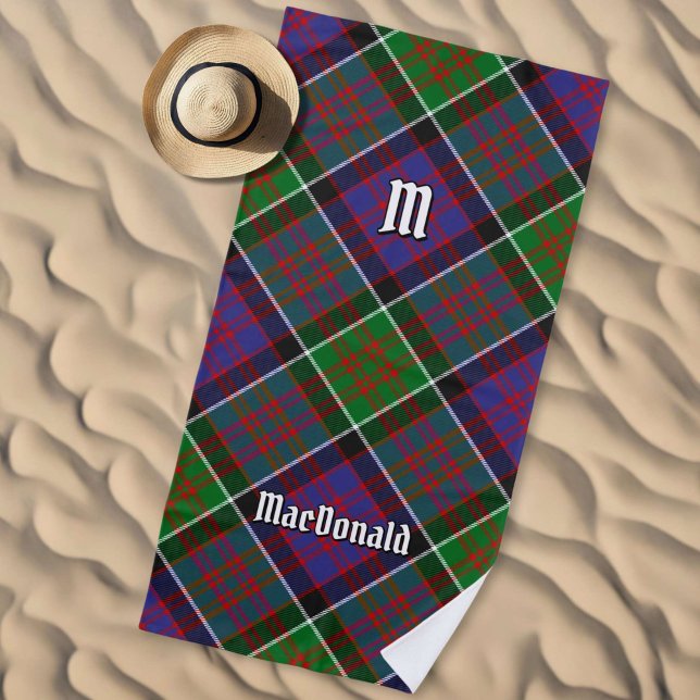 Serviette De Plage Clan MacDonald de Clanranald Tartan Beach Towel (Créateur téléchargé)