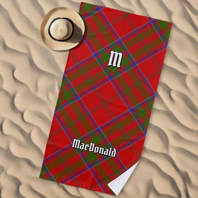 Serviette De Plage Clan MacDonald de Keppoch Tartan Beach Towel (Créateur téléchargé)