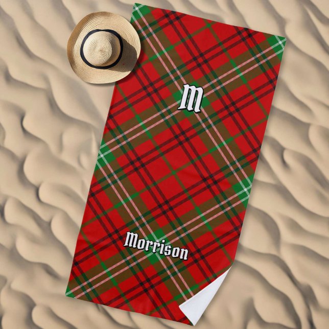 Serviette De Plage Clan Morrison Red Tartan Beach Towne (Créateur téléchargé)