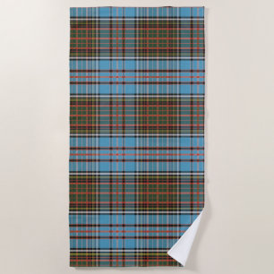 Serviette De Plage Clan plaid Anderson Tartan clair bleu Brown chèque