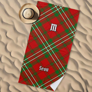 Serviette de plage Clan Scott Red Tartan