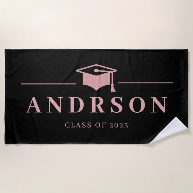 Serviette De Plage classe 2025, classe 2026 graduation (Devant)
