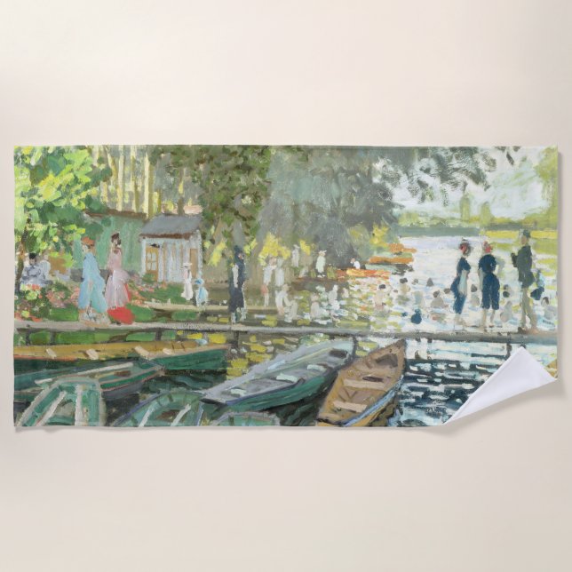Serviette De Plage Claude Monet. Baignoires à La Grenouillère (Devant)