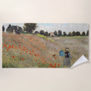 Serviette De Plage Claude Monet - Champ de coquelicots