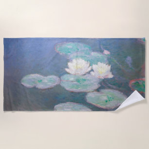 Serviette De Plage Claude Monet - Lys à eau, effet du soir