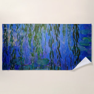 Serviette De Plage Claude Monet - Lys d'eau avec saule plumant