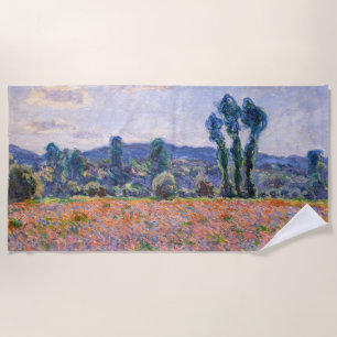 Serviette De Plage Claude Monet - Poppy Field 1890 (Giverny)