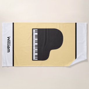 Serviette De Plage Clavier de piano Musicien personnalisé