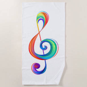 Serviette De Plage Clé arc-en-ciel
