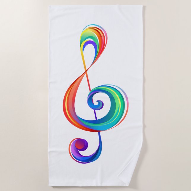 Serviette De Plage Clé arc-en-ciel (Devant)