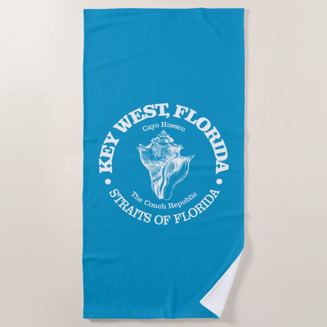 Serviette De Plage Clé ouest (conque) (Devant)