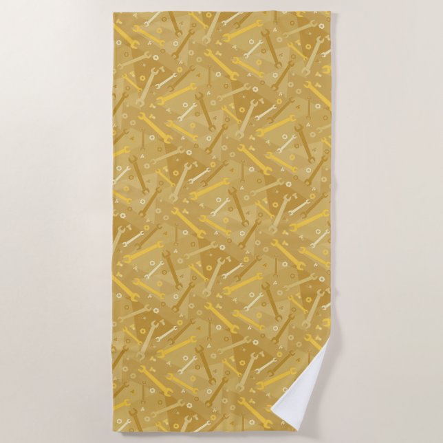 Serviette De Plage Clés, écrous et boulons (Devant)