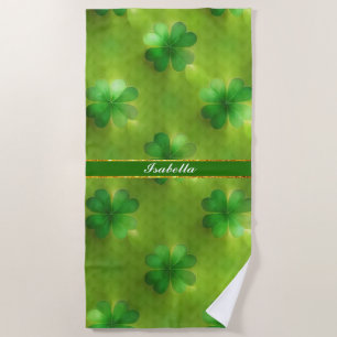 Serviette De Plage Clover populaire 4 Listes Collection verte