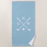 Club de golf bleu clair et blanc Monogram Golf