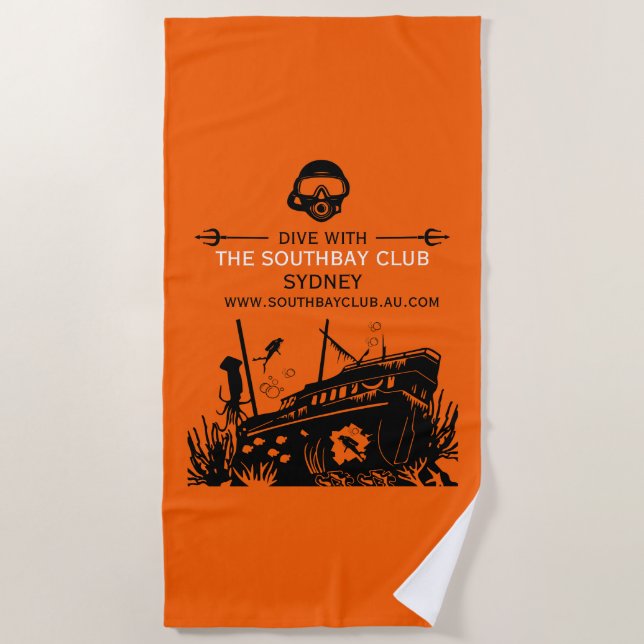 Serviette De Plage Club de plongée nautique (Devant)